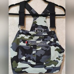 Champion Super Fleece Camo Overall Crop Bib Top Size Women's  Medium